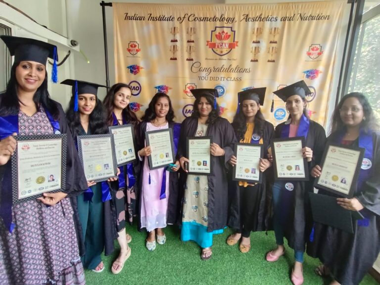 Excited Student In College IICAN Pune An Institute For Cosmetology 