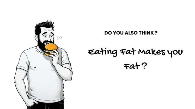 An illustration of a 30 year old man eating burger.